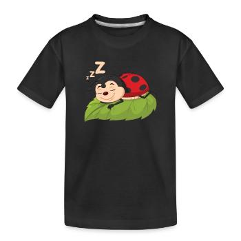 Coccinelle dormante cadeau enfants - T-shirt bio Premium Enfant - noir - Devant