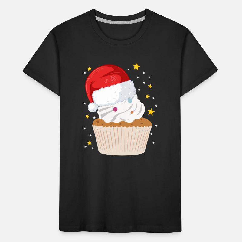 Cupcake Weihnachtsmann Geschenk Kinder Premium Bio T-Shirt