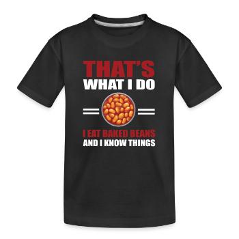 Idée cadeau de Baked Bean - T-shirt bio Premium Enfant - noir - Devant