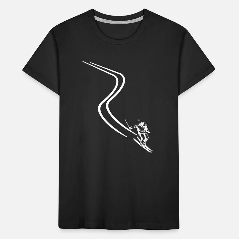 Skiing Kids' Premium Organic T-Shirt