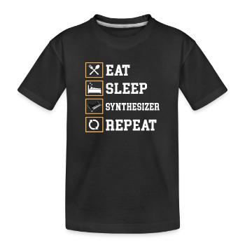 Musique de synthétiseur - T-shirt bio Premium Enfant - noir - Devant