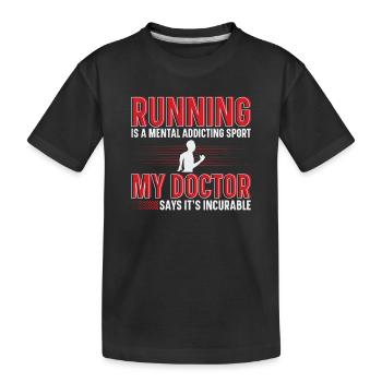 La course à pied est un coureur sportif de dépendance mentale - T-shirt bio Premium Enfant - noir - Devant