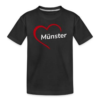 Münster avec cœur - Ma ville - J’aime - T-shirt bio Premium Enfant - noir - Devant