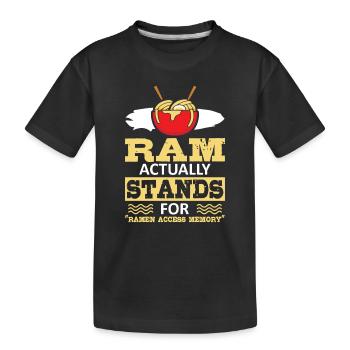 | de mémoire d’accès Ramen | de chemise Ramen Lover Ramen - T-shirt bio Premium Enfant - noir - Devant