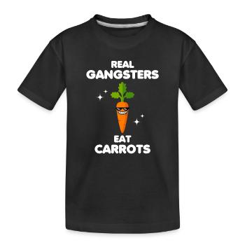 Les vrais gangsters mangent des carottes Glacière Carotte Spuch - T-shirt bio Premium Enfant - noir - Devant