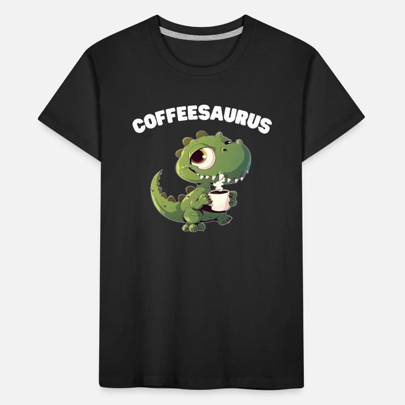 Coffeesaurus (Café-aure) T-shirt bio Premium Enfant