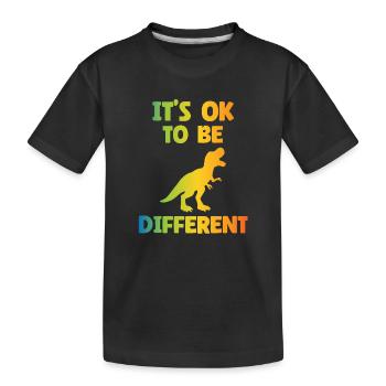 C’est normal d’être différent - Autisme - T-shirt bio Premium Enfant - noir - Devant