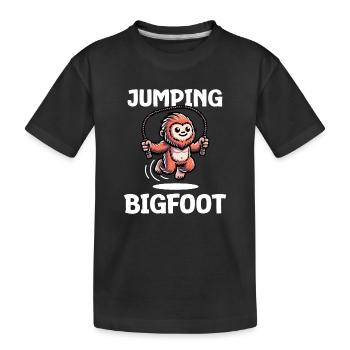 Bigfoot sautant - T-shirt bio Premium Enfant - noir - Devant