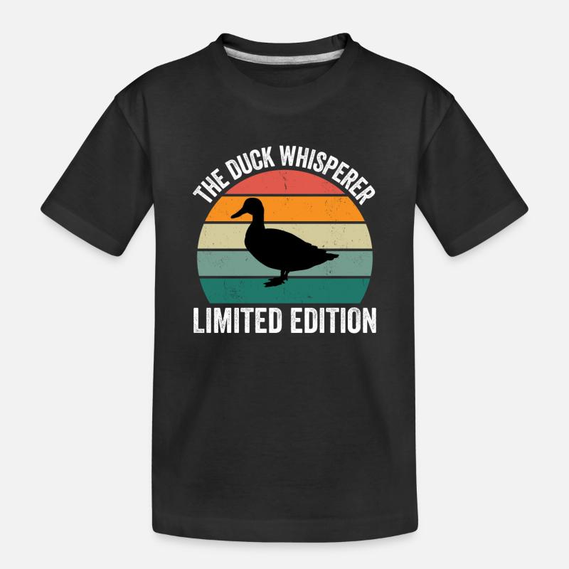 The Duck Whisperer - Kinder Premium Bio T-Shirt - Schwarz