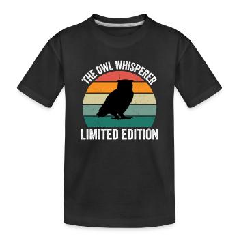 The Owl Whisperer - Kinder Premium Bio T-Shirt - Schwarz - Vorne