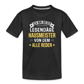 Je suis ce concierge légendaire - T-shirt bio Premium Enfant - noir - Devant