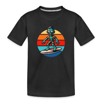 Zombie Surf Vintage Coucher de soleil - T-shirt bio Premium Enfant - noir - Devant