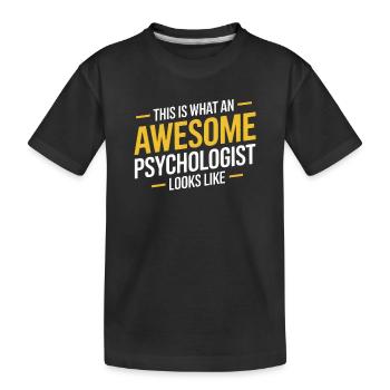 Voici à quoi ressemble un psychologue génial - T-shirt bio Premium Enfant - noir - Devant