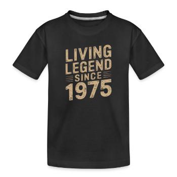 Living Legend Since 1975 - Kids' Premium Organic T-Shirt - black - Front