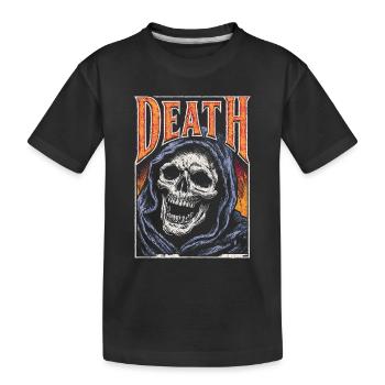 Grimm Reaper Badge - Kids' Premium Organic T-Shirt - black - Front