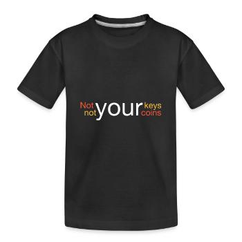 Pas vos clés, pas vos pièces - T-shirt bio Premium Enfant - noir - Devant