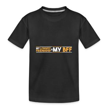 Meine längste Freundschaft = meine BFF - Kinder Premium Bio T-Shirt - Schwarz - Vorne