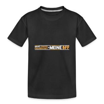 Meine längste Freundschaft=BFF - Kinder Premium Bio T-Shirt - Schwarz - Vorne