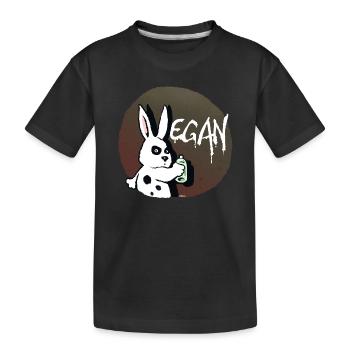 Rabbit - Kinder Premium Bio T-Shirt - Schwarz - Vorne