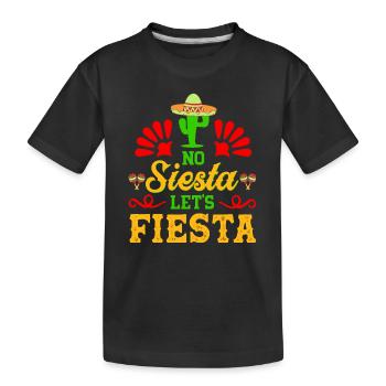Pas de sieste Let’s Fiesta Mexican Pride Cinco De - T-shirt bio Premium Enfant - noir - Devant