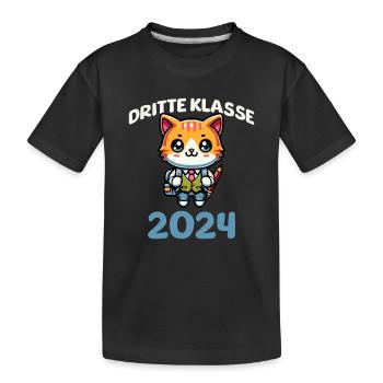 Troisième classe 2024 - T-shirt bio Premium Enfant - noir - Devant