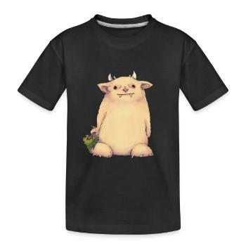 Little monster - Kinder Premium Bio T-Shirt - Schwarz - Vorne