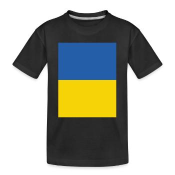 Solidarité avec l’Ukraine - T-shirt bio Premium Enfant - noir - Devant