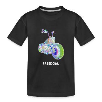 Moto Chopper Freedom Biker Motocycliste - T-shirt bio Premium Enfant - noir - Devant