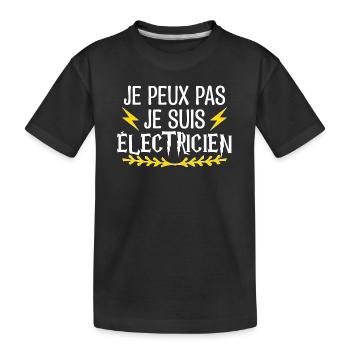 Électricien meilleur Électricien métier électrique - T-shirt bio Premium Enfant - noir - Devant
