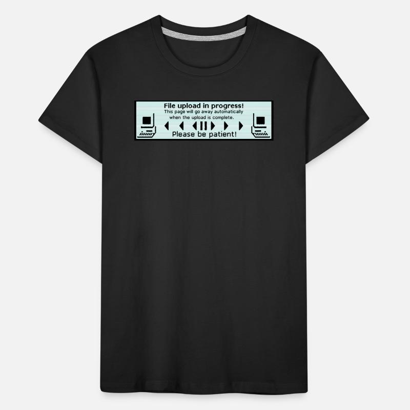 File upload in progress! - Computer fun Kids' Premium Organic T-Shirt