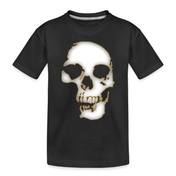 Skull - Kinder Premium Bio T-Shirt - Schwarz - Vorne