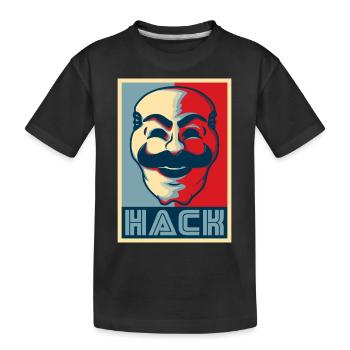 HACK - T-shirt bio Premium Enfant - noir - Devant
