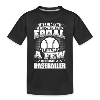 Drôle de base-ball T-shirt tous les hommes égaux - T-shirt bio Premium Enfant - noir - Devant