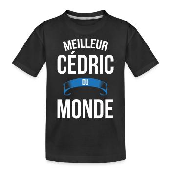 Meilleur Cédric du monde homme - T-shirt bio Premium Enfant - noir - Devant