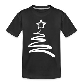 Weihnachtsbaum - Kinder Premium Bio T-Shirt - Schwarz - Vorne