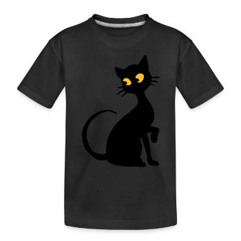 Chat - Kids' Premium Organic T-Shirt - black - Front