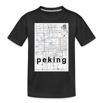 Pékin hipster carte de la ville noir blanc - T-shirt bio Premium Enfant - noir - Devant