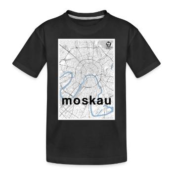 Moscou hipster carte de la ville noir blanc - T-shirt bio Premium Enfant - noir - Devant