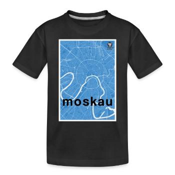 Moscou hipster carte de la ville bleu - T-shirt bio Premium Enfant - noir - Devant
