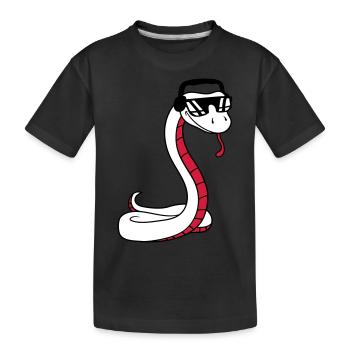 dj cool musik party feiern sonnenbrille kopfhoerer - Kinder Premium Bio T-Shirt - Schwarz - Vorne