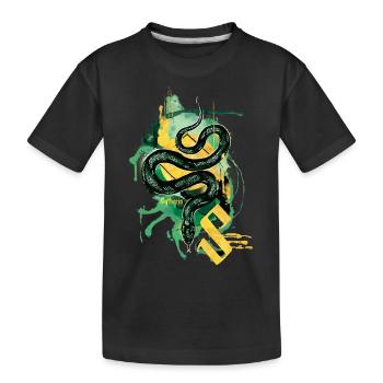 Harry Potter Slytherin Snake - Kids' Premium Organic T-Shirt - black - Front