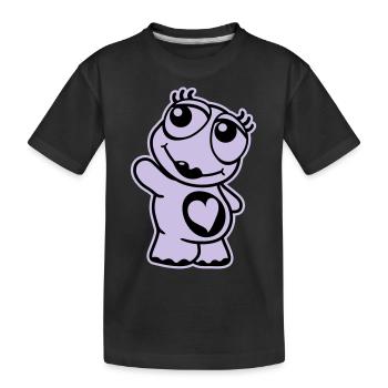 Turtle - Kinder Premium Bio T-Shirt - Schwarz - Vorne