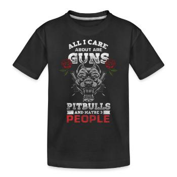 Kampfhund hundebesitzer hundefreund - Kinder Premium Bio T-Shirt - Schwarz - Vorne