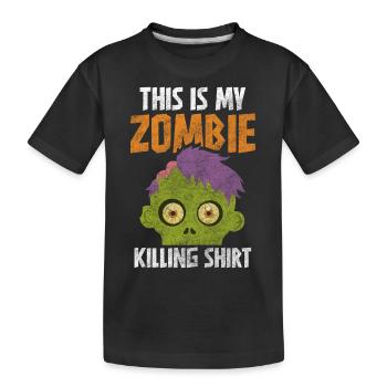 Zombieapokalypse Zombie-Jäger Pandemie Epidemie - Kinder Premium Bio T-Shirt - Schwarz - Vorne