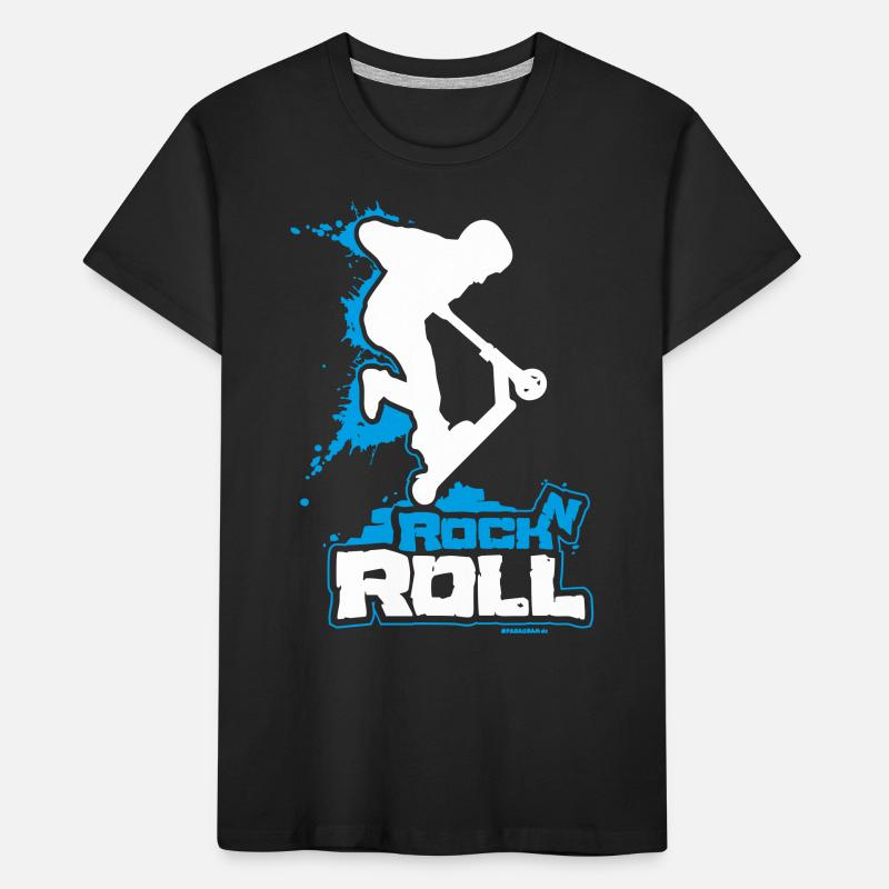 Scooter Stunt Roller Rock n Roll Kinder Premium Bio T-Shirt