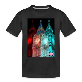 London - Kids' Premium Organic T-Shirt - black - Front