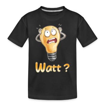 watt - Kinder Premium Bio T-Shirt - Schwarz - Vorne