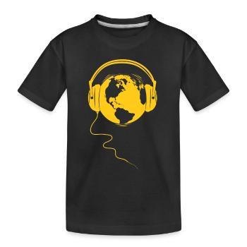 Audio Planet - Kinder Premium Bio T-Shirt - Schwarz - Vorne