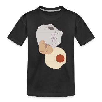 portrait stylisé de femme - T-shirt bio Premium Enfant - noir - Devant