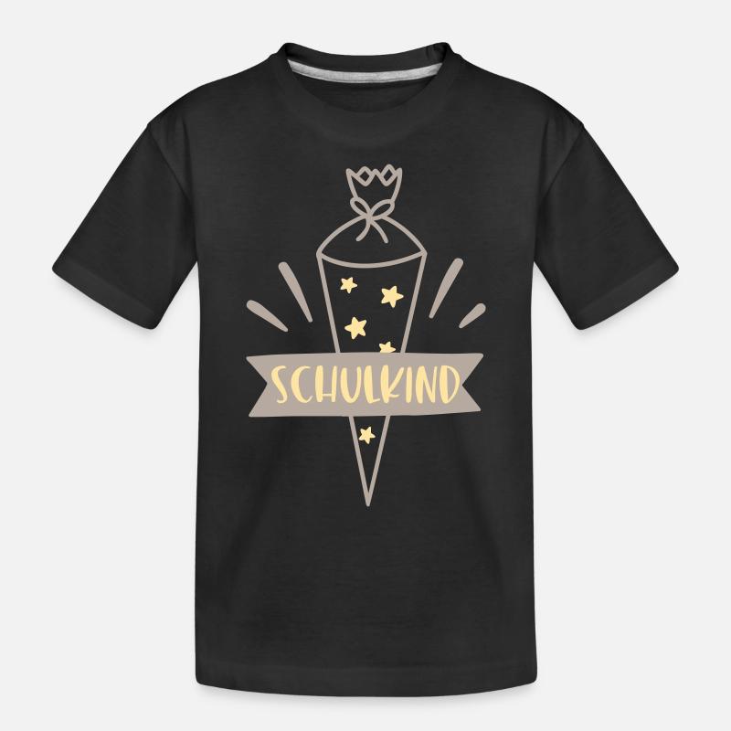 Schultüte Schulkind Sterne - Kinder Premium Bio T-Shirt - Schwarz